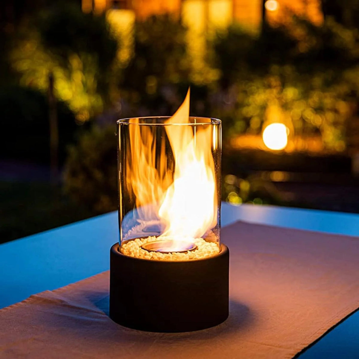 Smokeless Glass Tabletop Fireplace – Indoor & Outdoor