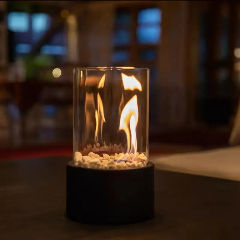 Smokeless Glass Tabletop Fireplace – Indoor & Outdoor