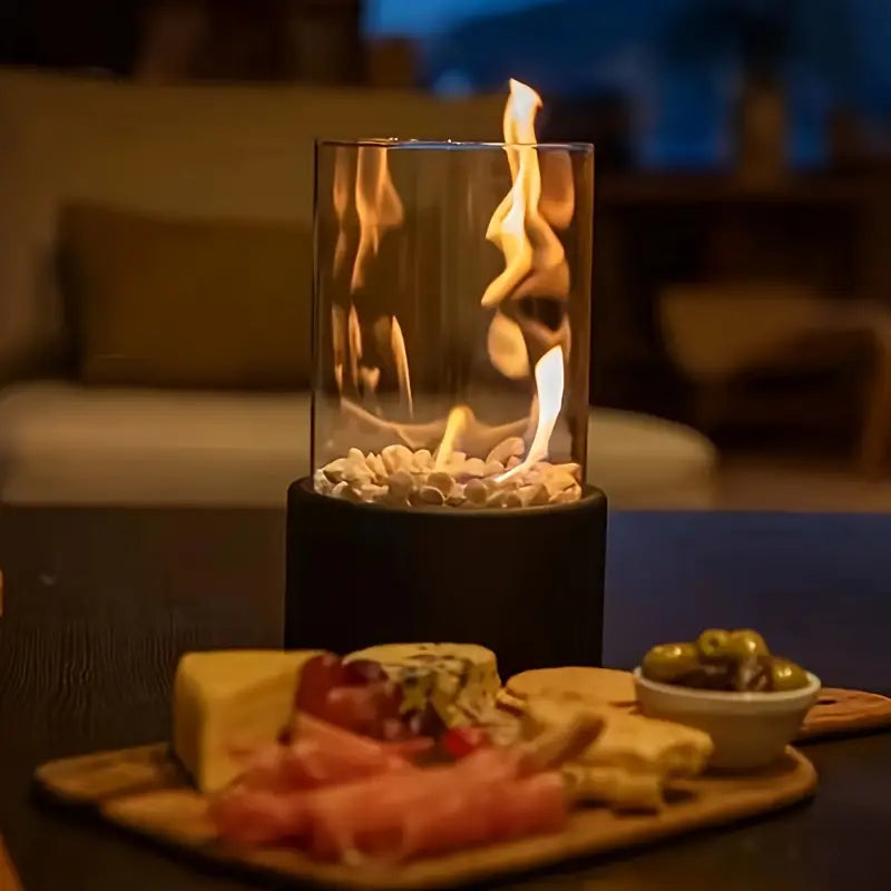 Smokeless Glass Tabletop Fireplace – Indoor & Outdoor