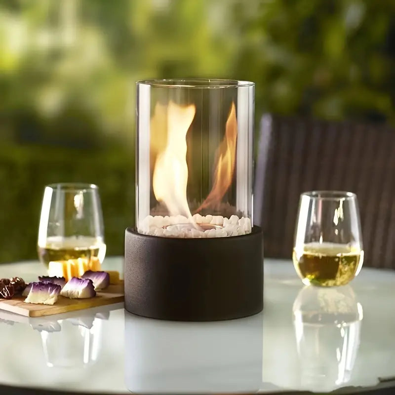 Smokeless Glass Tabletop Fireplace – Indoor & Outdoor