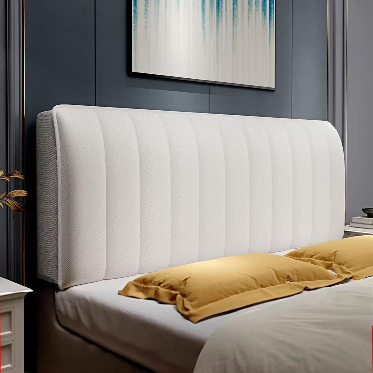 Soft Breathable Bed Headboard Slipcover with Wrinkle-Free Fit