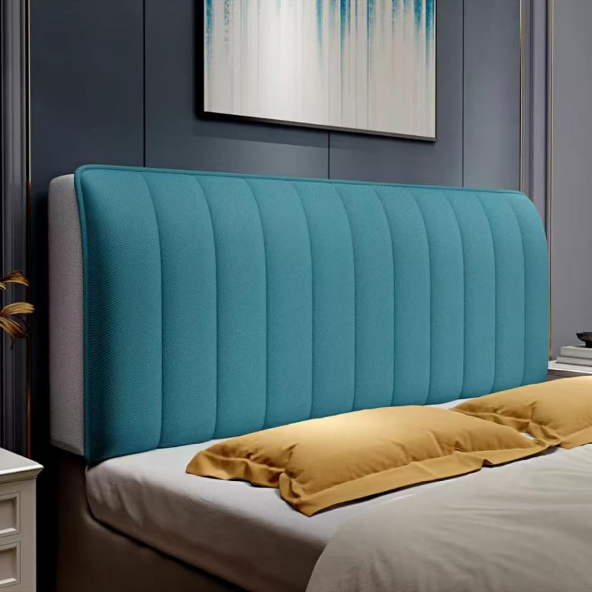 Soft Breathable Bed Headboard Slipcover with Wrinkle-Free Fit