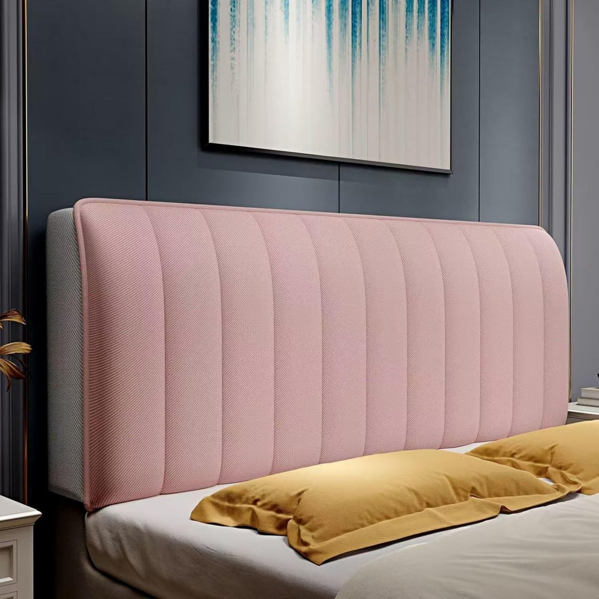 Soft Breathable Bed Headboard Slipcover with Wrinkle-Free Fit