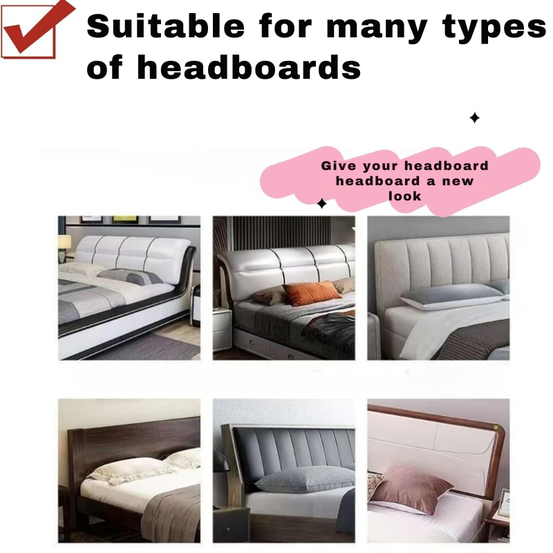 Soft Breathable Bed Headboard Slipcover with Wrinkle-Free Fit