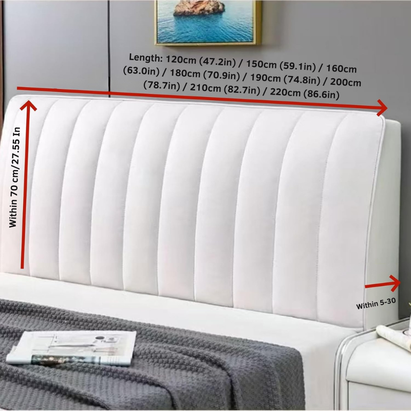 Soft Breathable Bed Headboard Slipcover with Wrinkle-Free Fit
