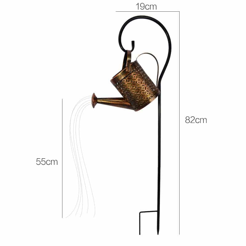 Solar-Powered Watering Can LED Garden Lamp
