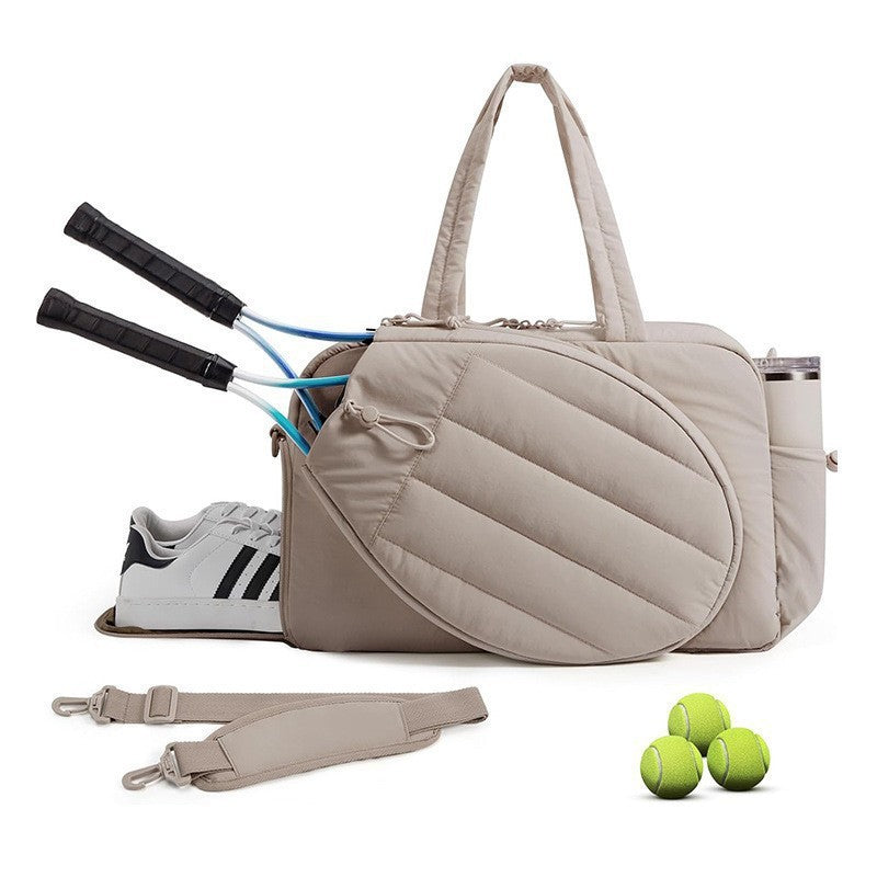 Sporty Tennis Bag with Separate Shoe and Racket Compartments
