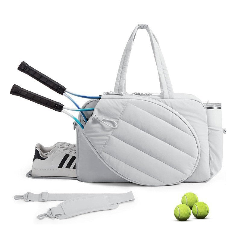 Sporty Tennis Bag with Separate Shoe and Racket Compartments