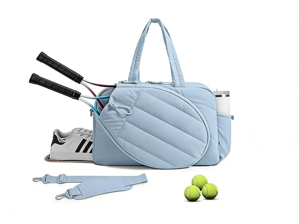 Sporty Tennis Bag with Separate Shoe and Racket Compartments