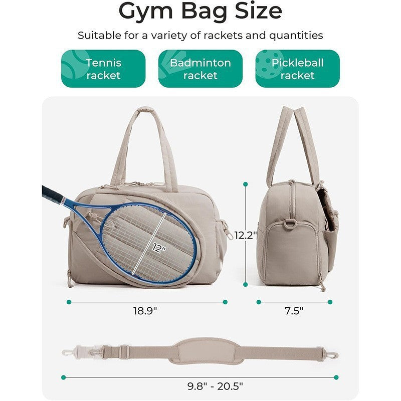 Sporty Tennis Bag with Separate Shoe and Racket Compartments