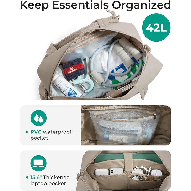 Sporty Tennis Bag with Separate Shoe and Racket Compartments