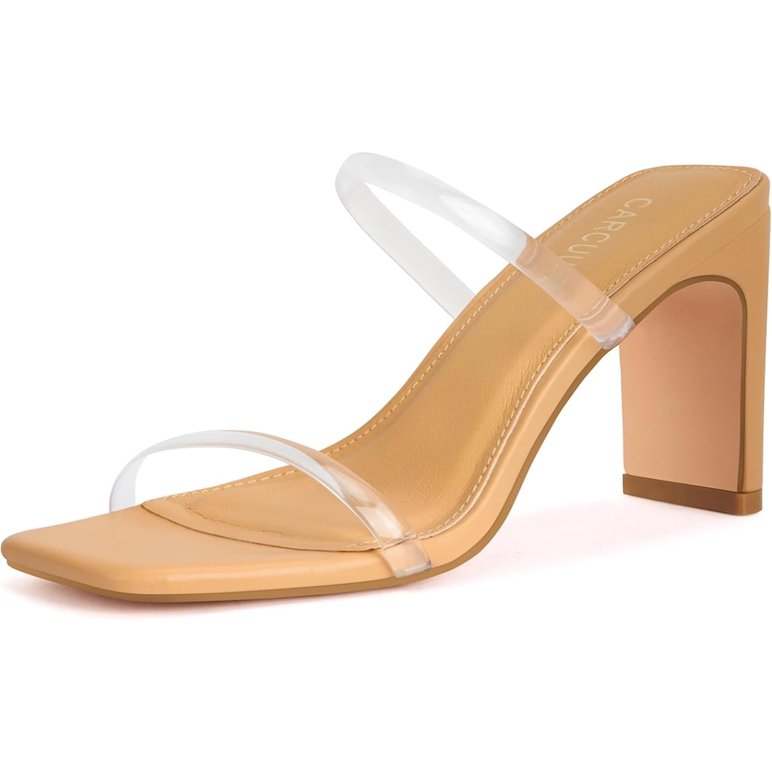 Square Toe Block Heels