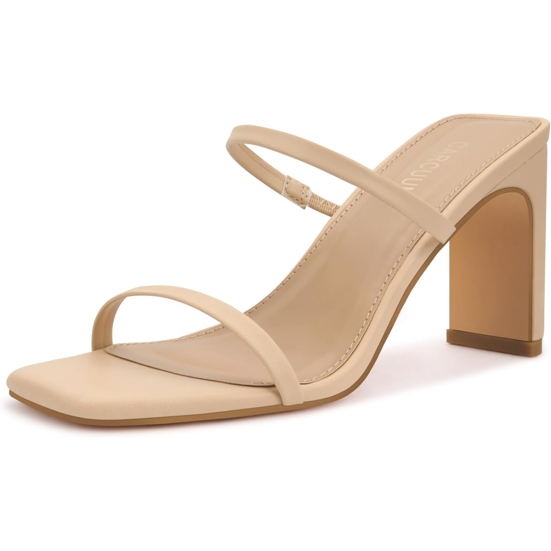 Square Toe Block Heels