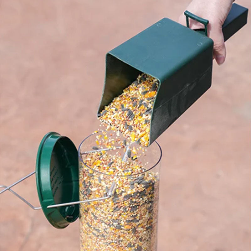 Squirrel-Proof Green Bird Feeder with Metal and Polycarbonate
