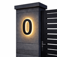 Stainless Steel Address Numbers for Modern Facades with IP68 LED Lighting