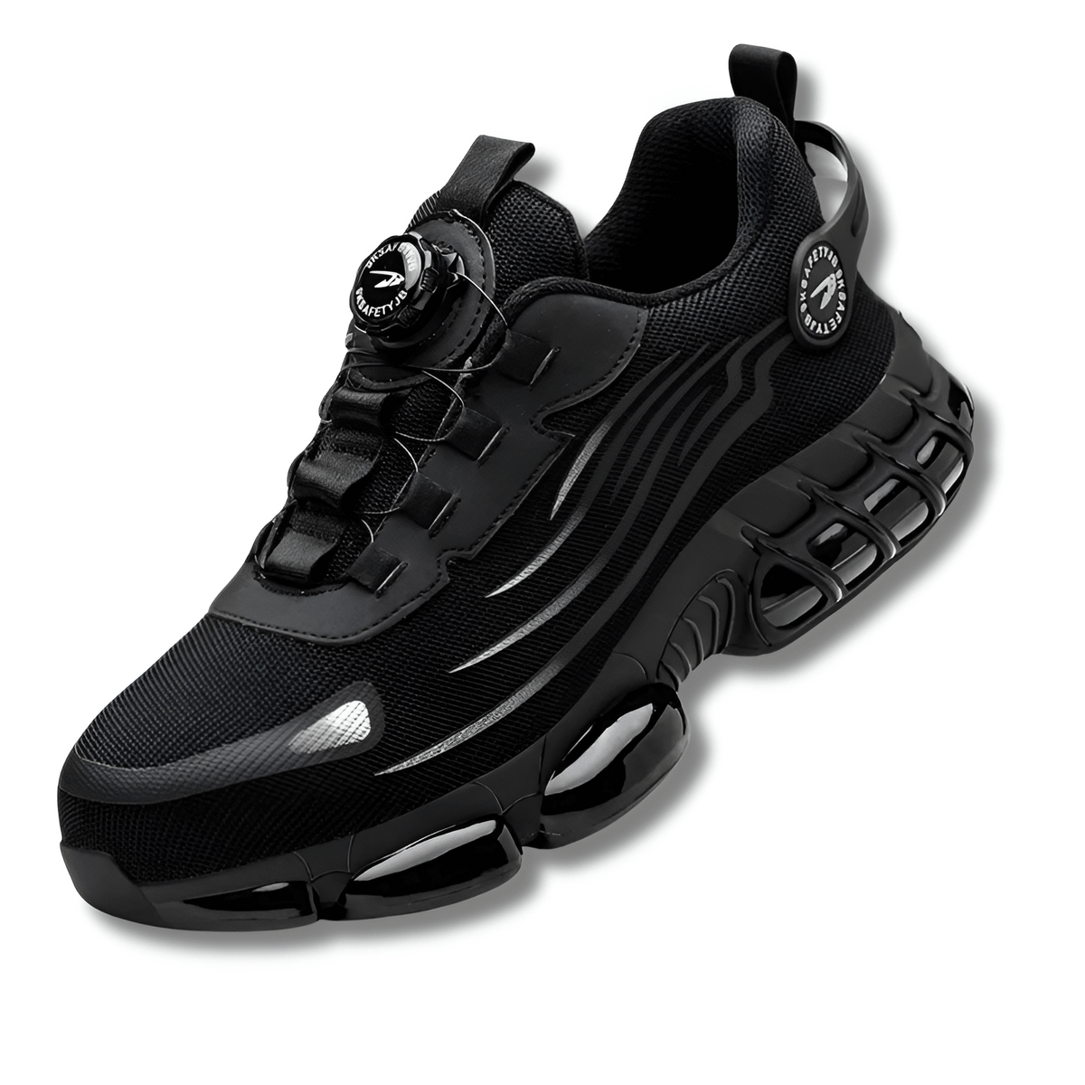 Steel-Toe Work Shoes with Puncture-Resistant Midsole and Slip-Resistant Sole
