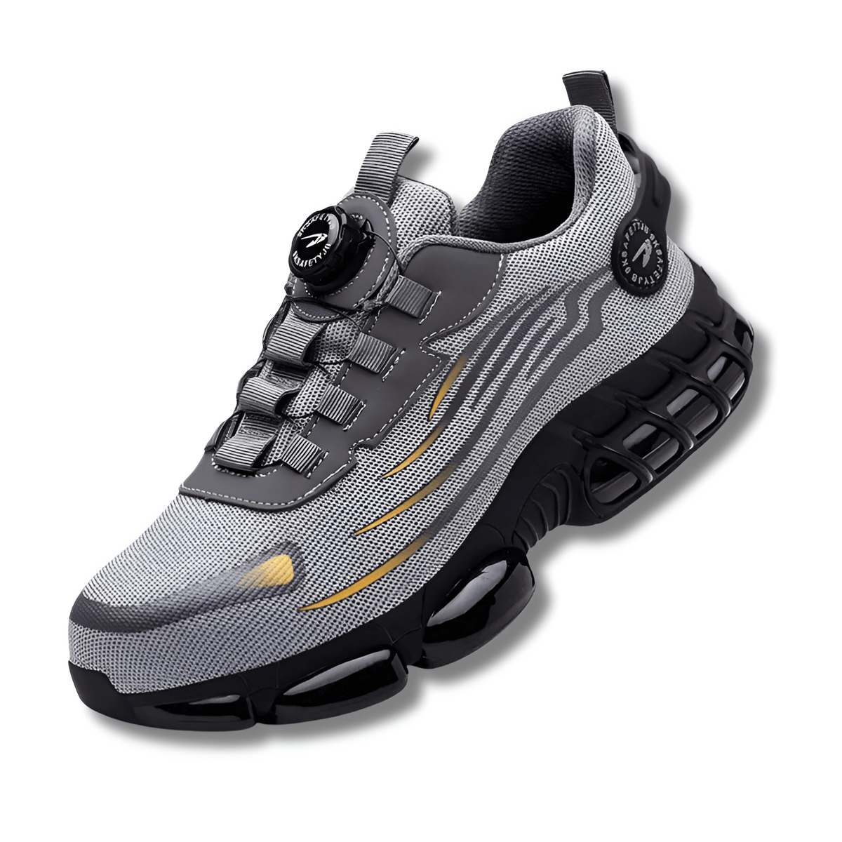 Steel-Toe Work Shoes with Puncture-Resistant Midsole and Slip-Resistant Sole