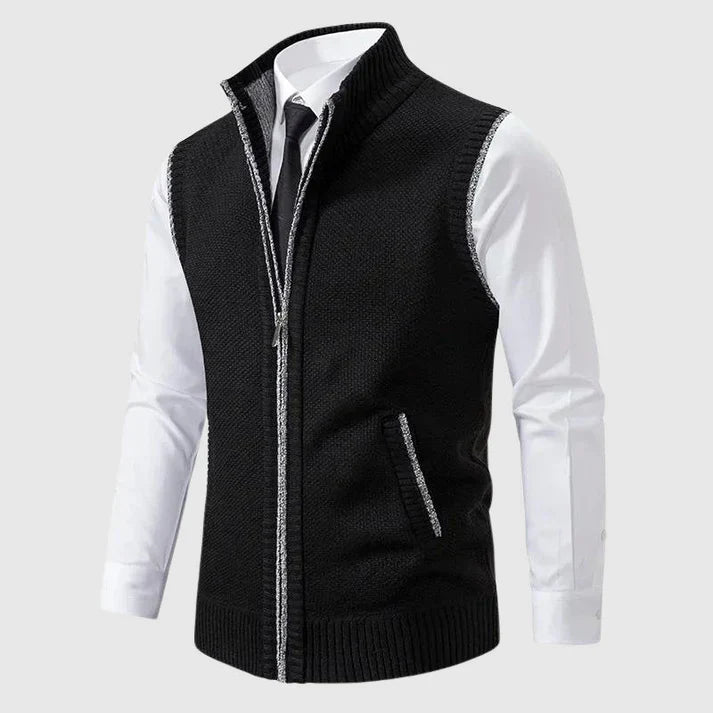 Stylish Men's Full-Zip Sweater Vest