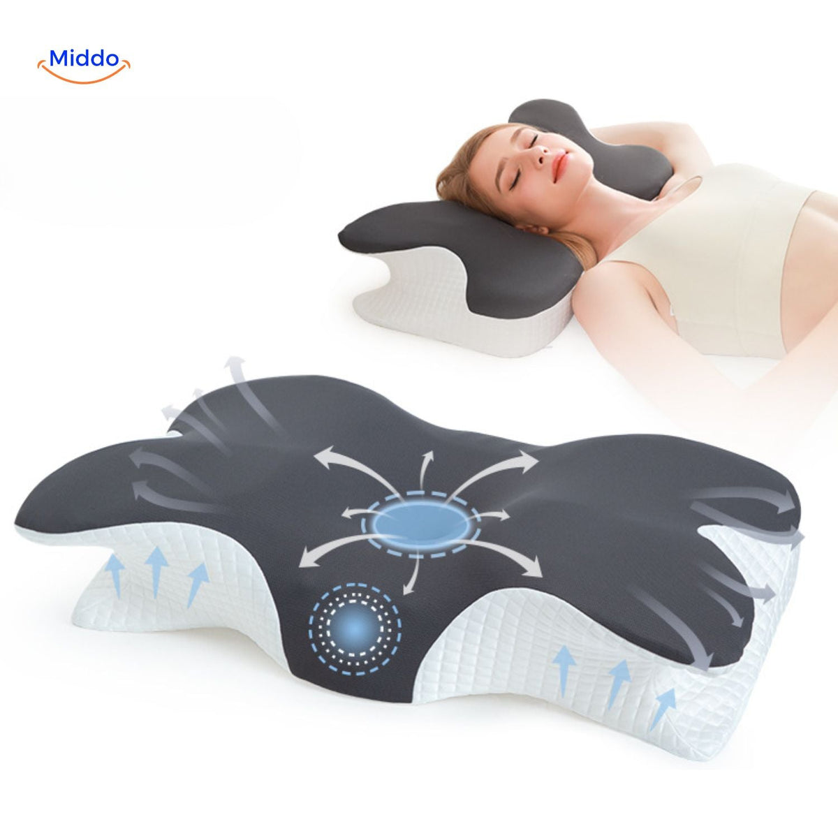 Supportive & Shape-Retaining Ergonomic Memory Foam Pillow