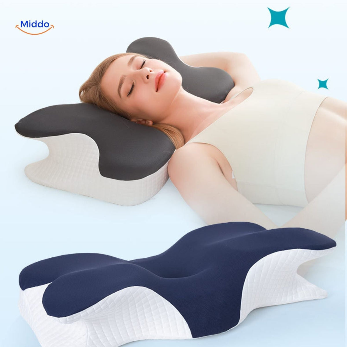 Supportive & Shape-Retaining Ergonomic Memory Foam Pillow