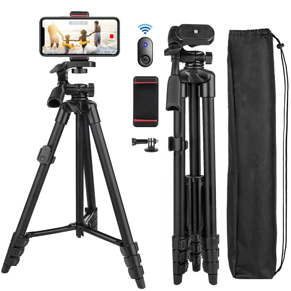 Telescopic Phone Tripod with Bluetooth Remote Control – Universal Selfie Stick and Stand