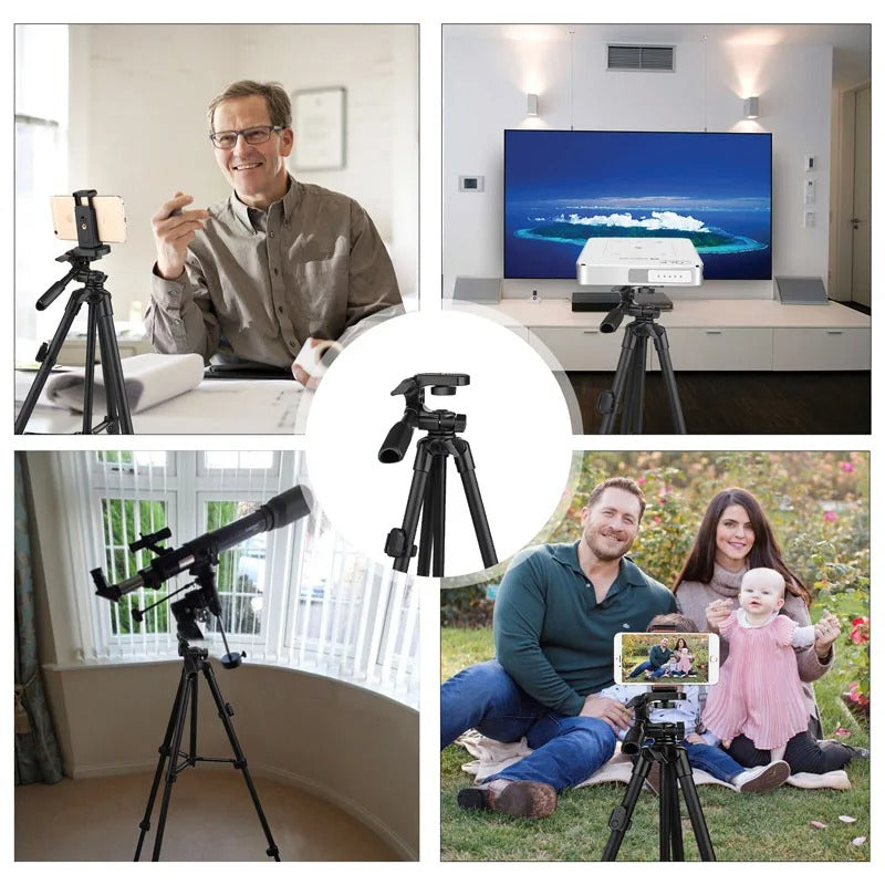 Telescopic Phone Tripod with Bluetooth Remote Control – Universal Selfie Stick and Stand
