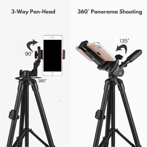 Telescopic Phone Tripod with Bluetooth Remote Control – Universal Selfie Stick and Stand