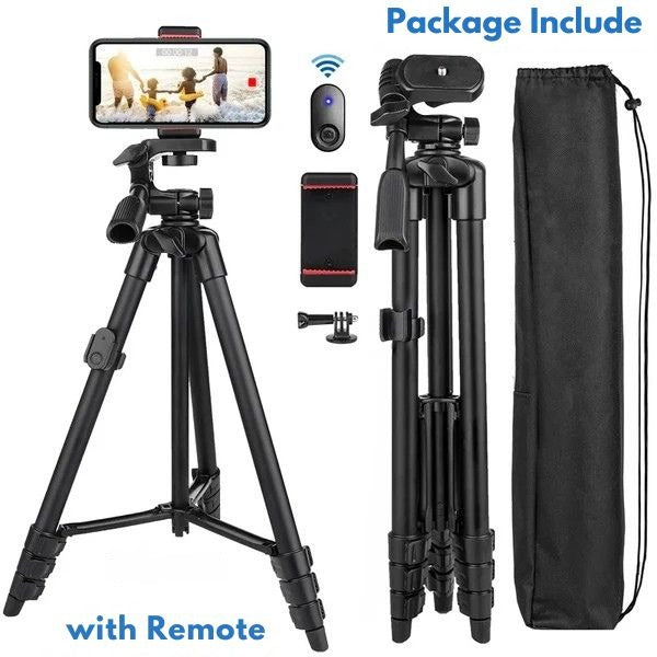 Telescopic Phone Tripod with Bluetooth Remote Control – Universal Selfie Stick and Stand