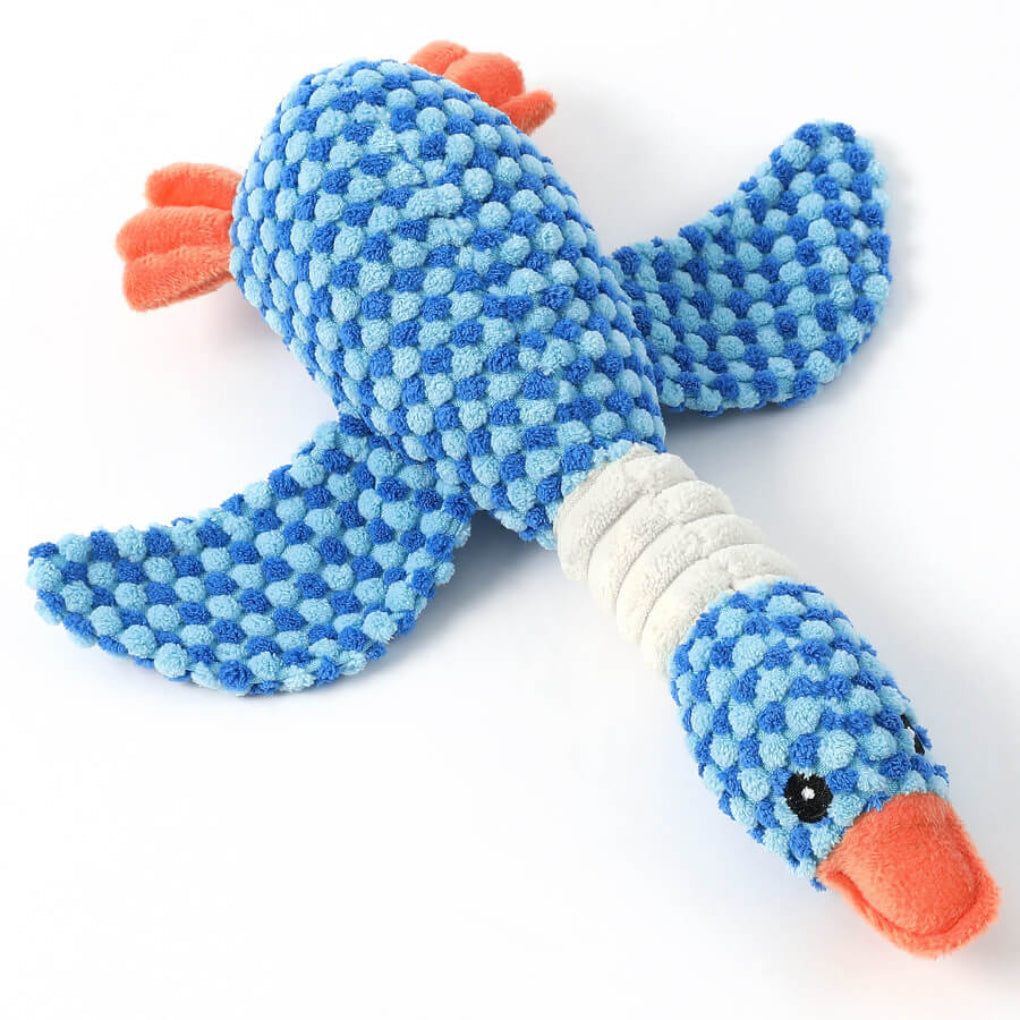 Tough Chew-Resistant Bird Dog Toy with Squeaker