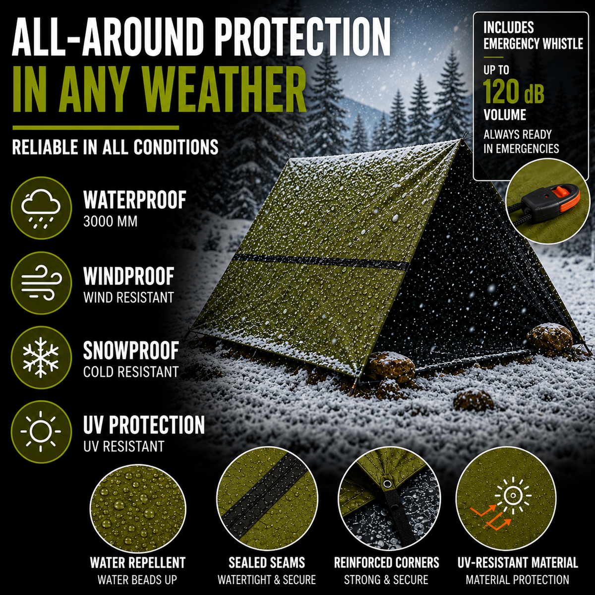 Two-Person Compact Emergency Tent