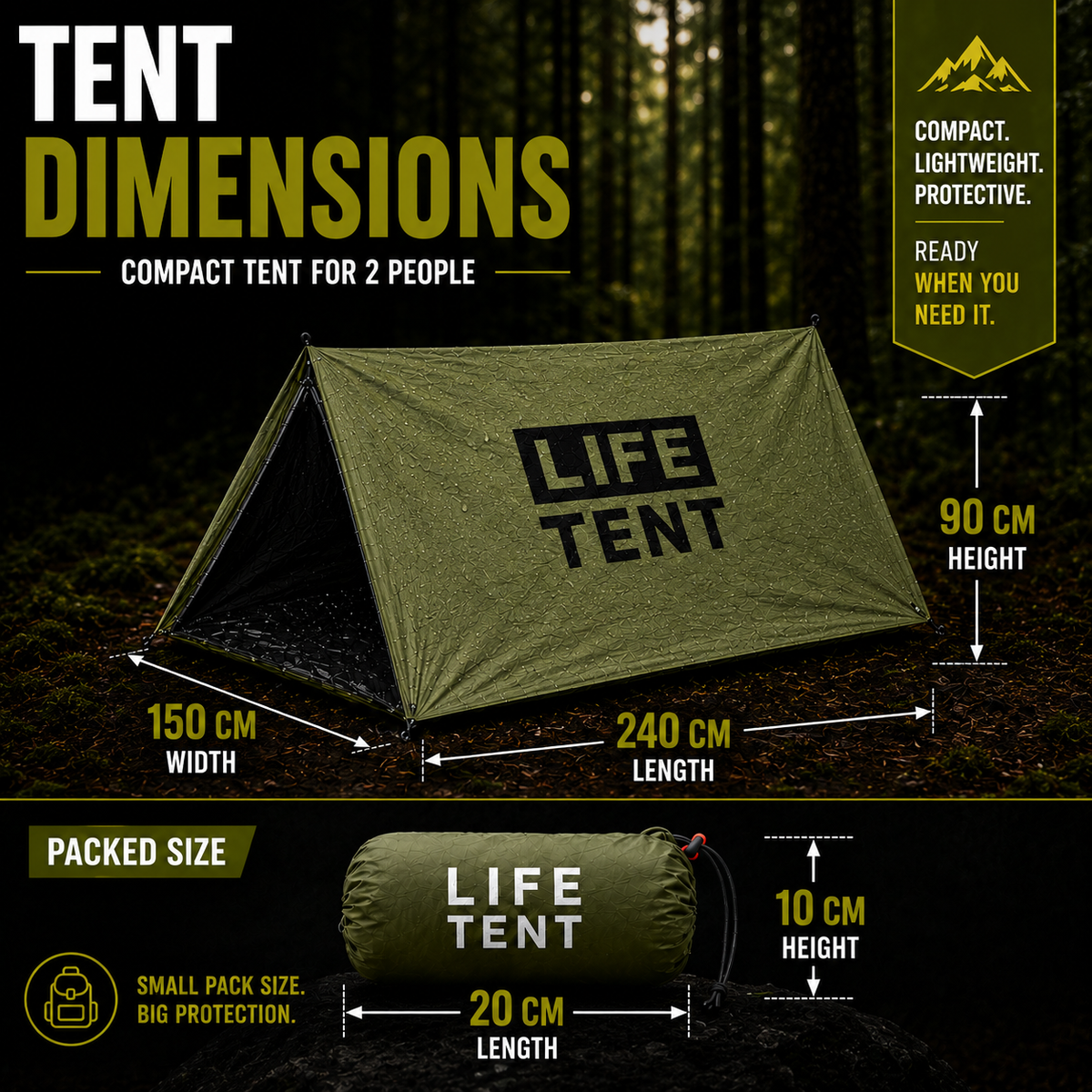 Two-Person Compact Emergency Tent