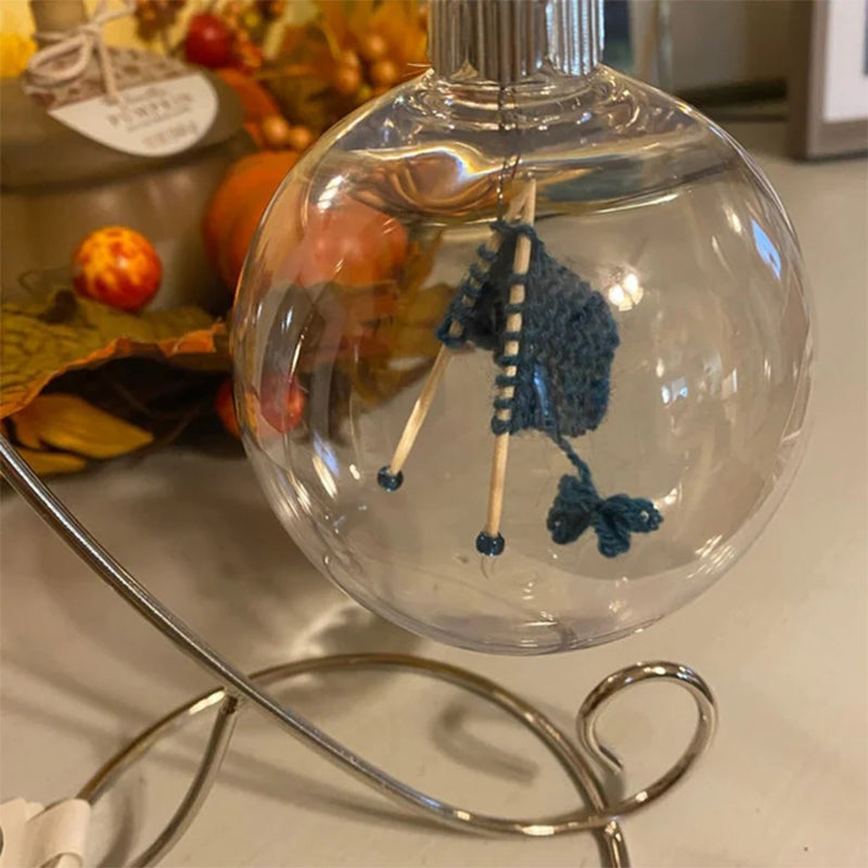 Unique Knitting Christmas Ornament - Handmade Acrylic Ornament