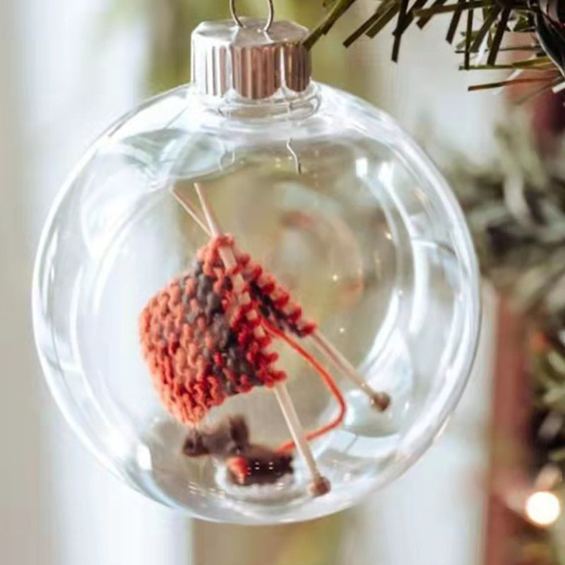 Unique Knitting Christmas Ornament - Handmade Acrylic Ornament