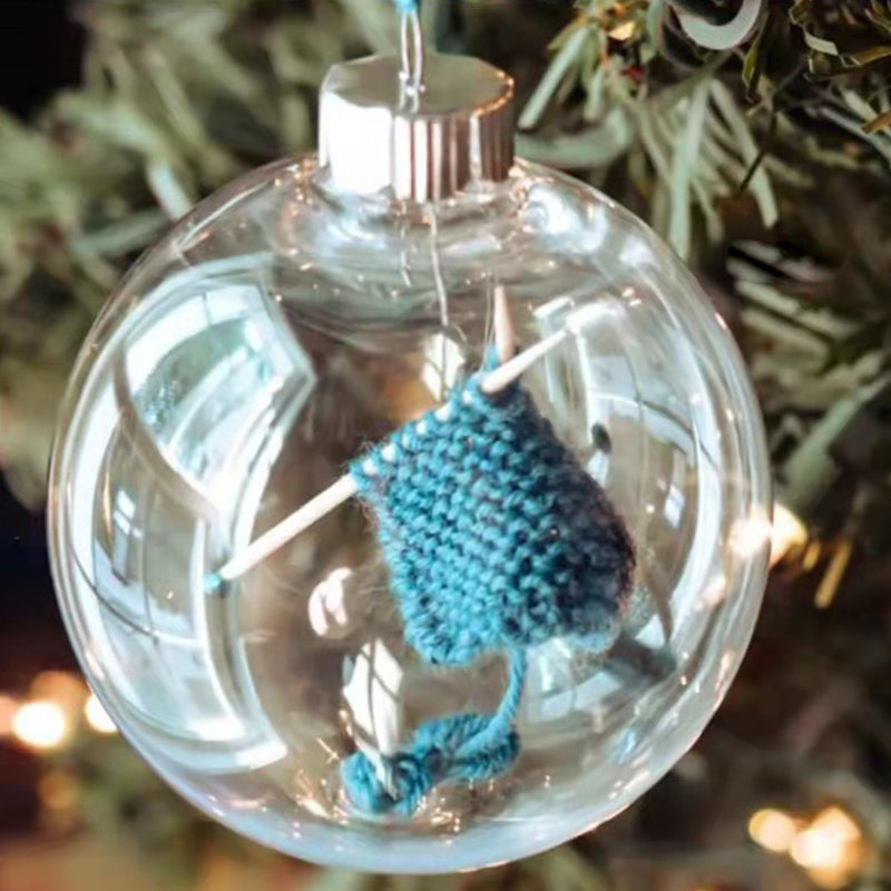Unique Knitting Christmas Ornament - Handmade Acrylic Ornament