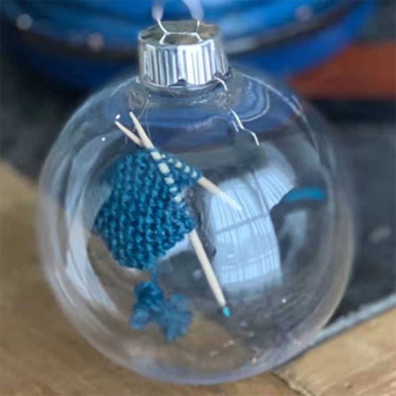 Unique Knitting Christmas Ornament - Handmade Acrylic Ornament