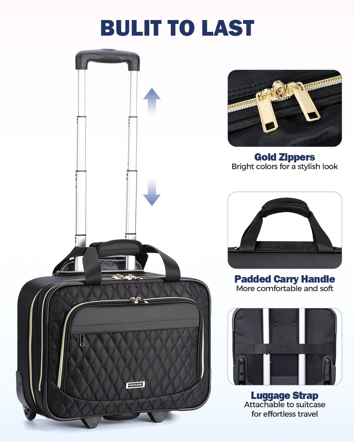 Unisex 15.6 Rolling Laptop Bag