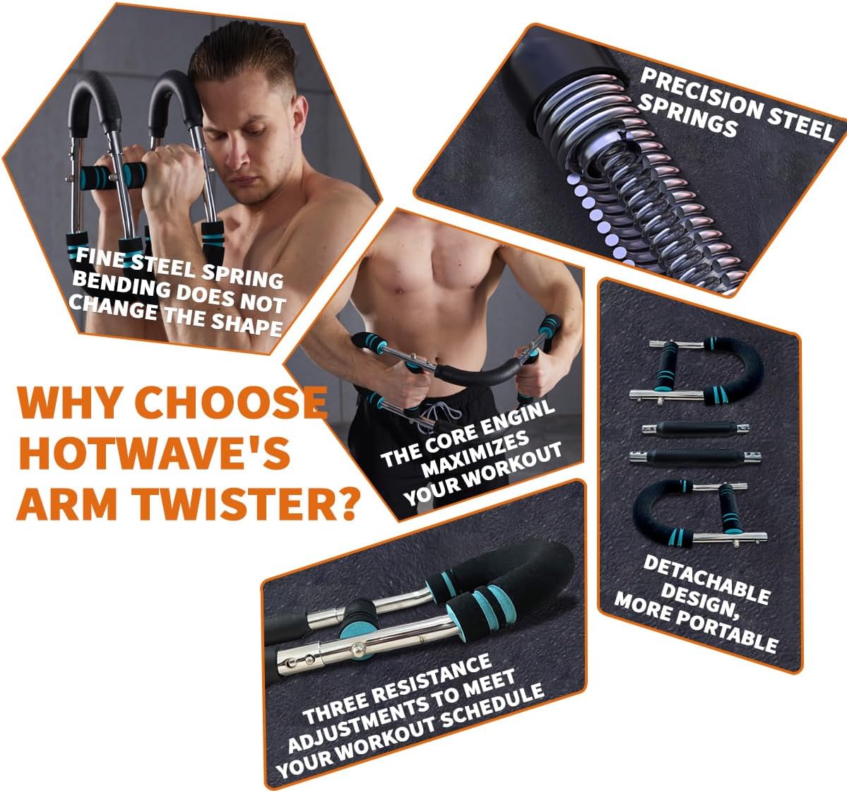 Unisex Adjustable Power Twister for Arm and Chest Training