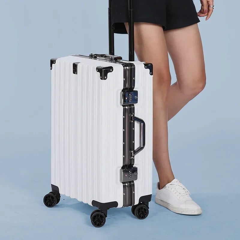 Unisex Aluminium Frame Hard Shell Suitcase