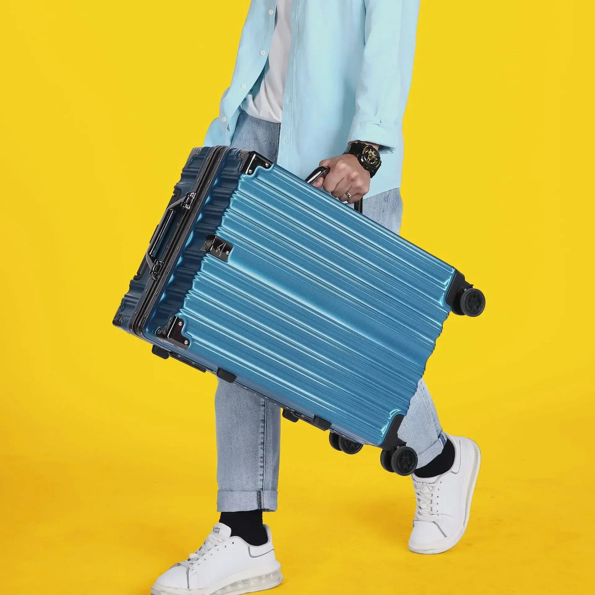 Unisex Aluminium Frame Hard Shell Suitcase