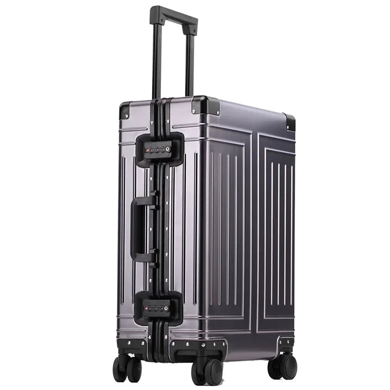 Unisex Aluminum Hardshell Travel Suitcase with TSA Lock