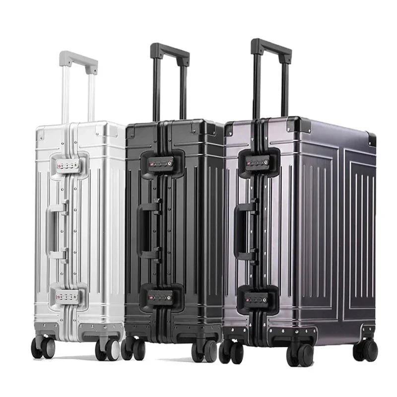 Unisex Aluminum Hardshell Travel Suitcase with TSA Lock
