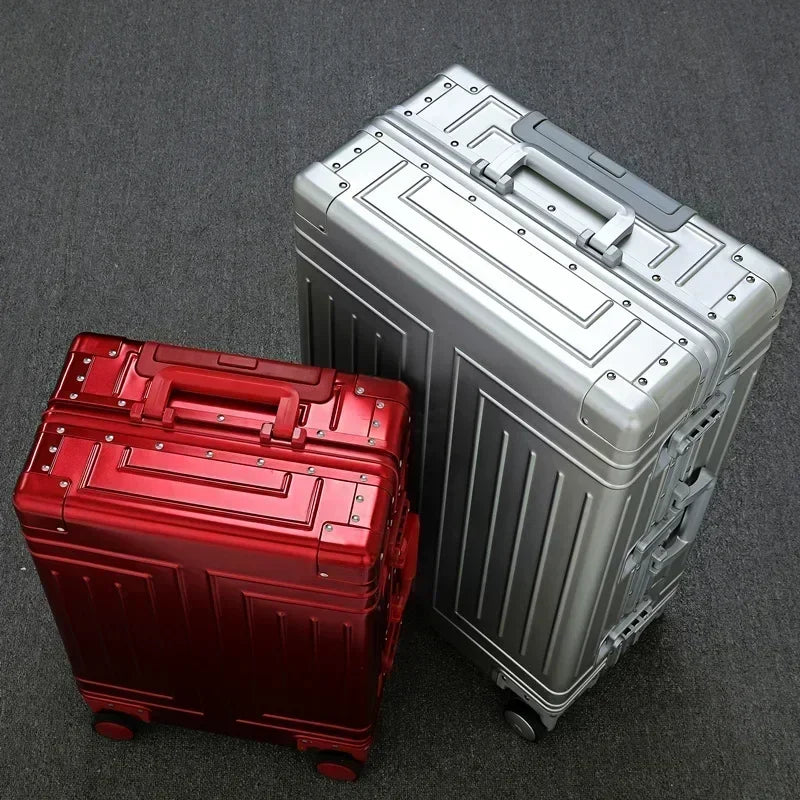 Unisex Aluminum Hardshell Travel Suitcase with TSA Lock