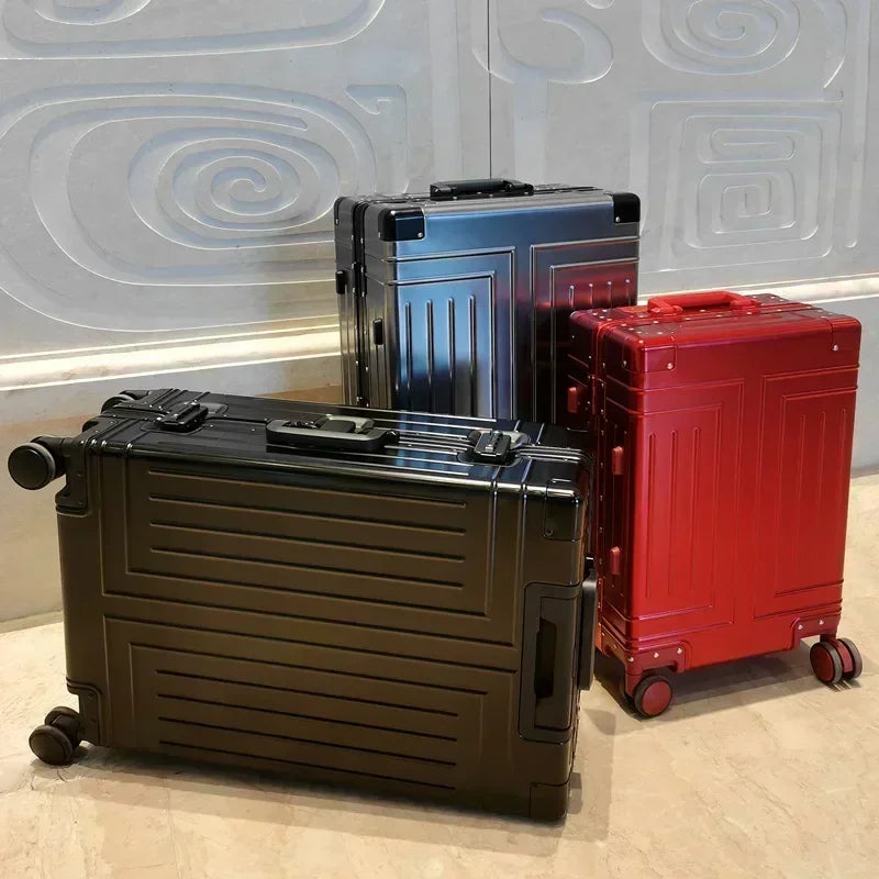 Unisex Aluminum Hardshell Travel Suitcase with TSA Lock