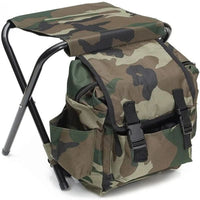 Unisex Backpack with Folding Stool and Insulated Compartment