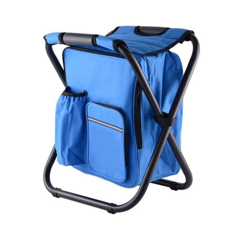 Unisex Backpack with Folding Stool and Insulated Compartment