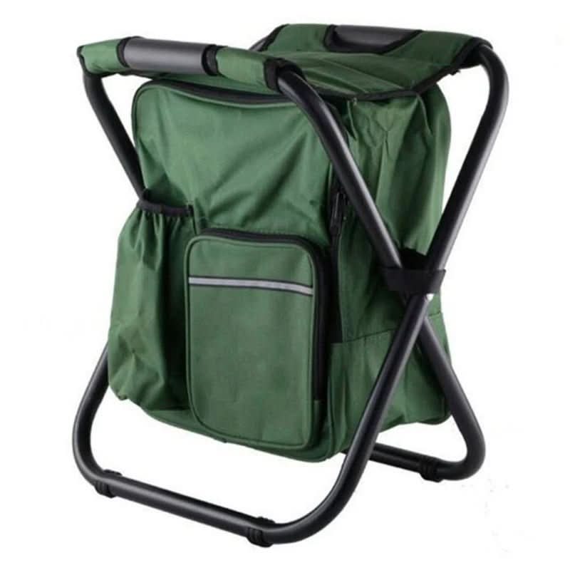 Unisex Backpack with Folding Stool and Insulated Compartment