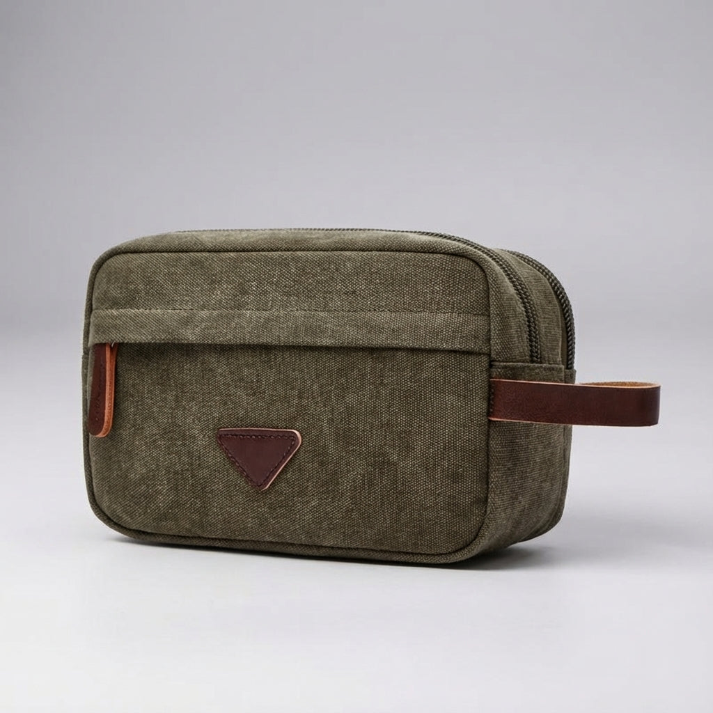 Unisex Double-Compartment Toiletry Bag for Organized Travel