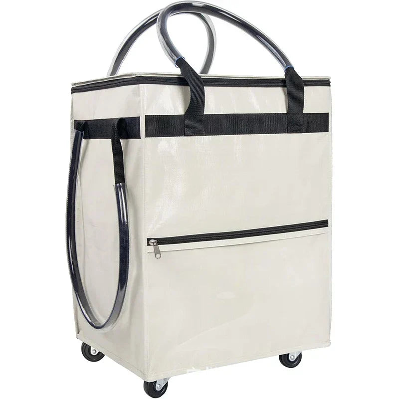 Unisex Foldable Grocery Bag with Wheels – Large Capacity for Easy Shopping