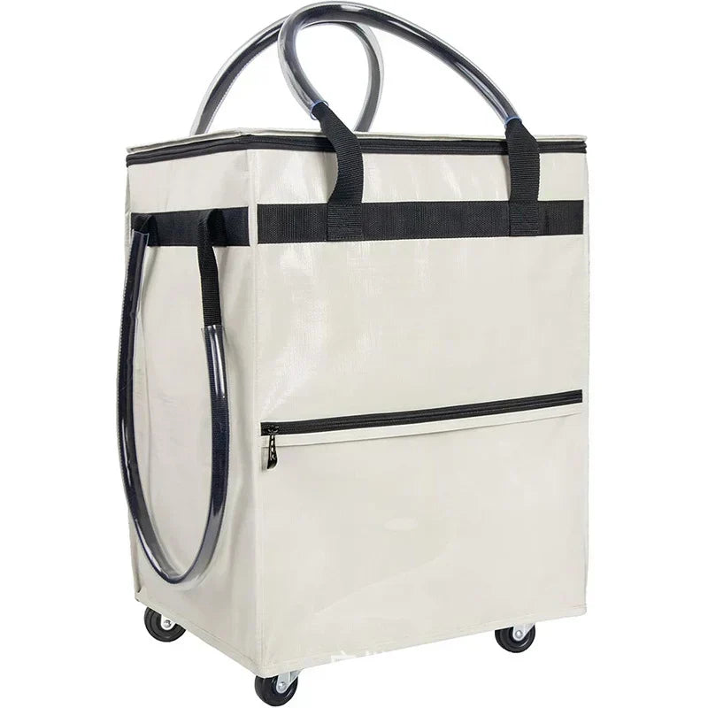 Unisex Foldable Wheeled Shopping Trolley Bag – Large Capacity Grocery Bag