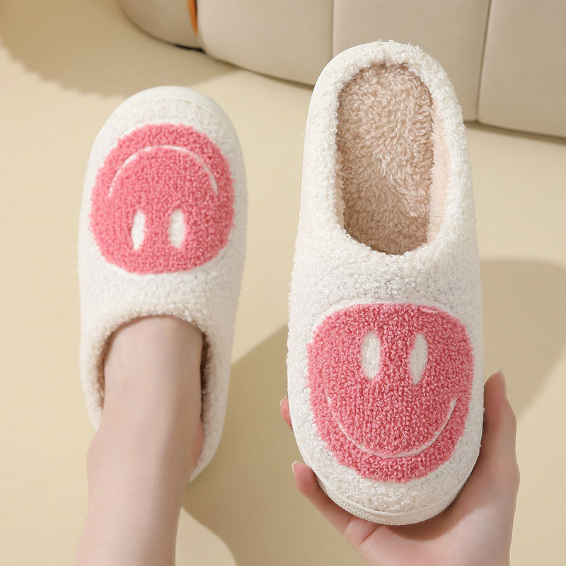 Unisex Smiley Face Slippers – Warm, Soft & Comfortable for Home
